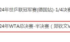 DB真人官方网站:2024WTA年终总决赛半决赛直播频道平台 郑钦文vs克雷吉茨科娃直播观看入口地址